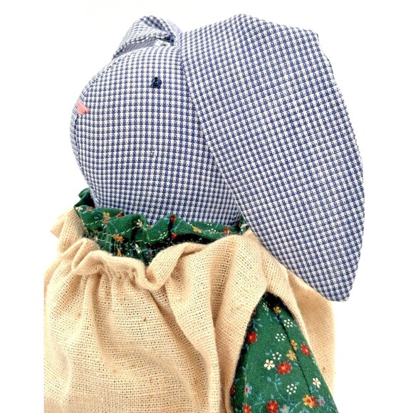 Folk Art Primitive Stuffed Bunny Rabbit Lynne's Country Beginning Handmade EUC - Picture 6 of 16